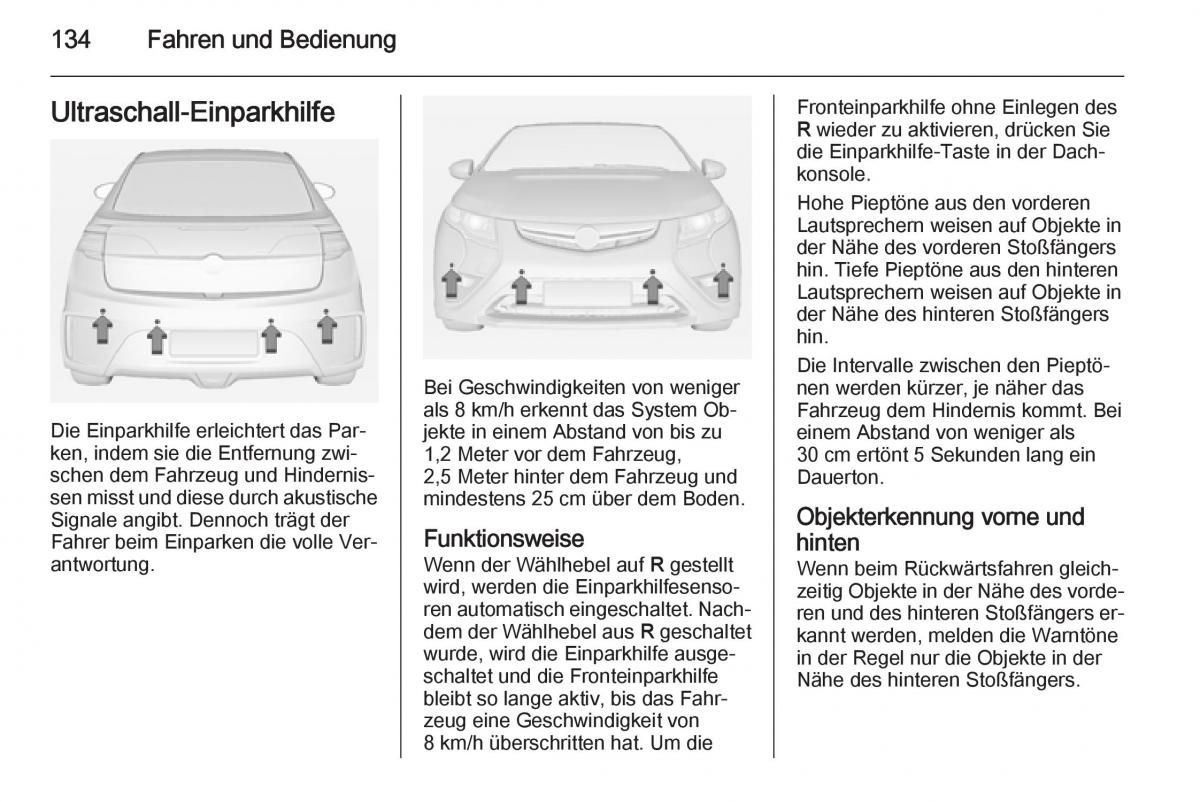 Opel Ampera Handbuch / page 136