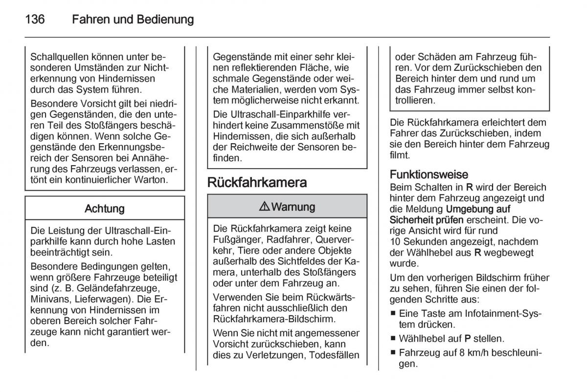 Opel Ampera Handbuch / page 138