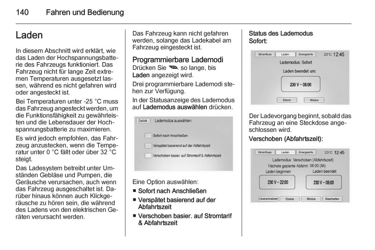 Opel Ampera Handbuch / page 142