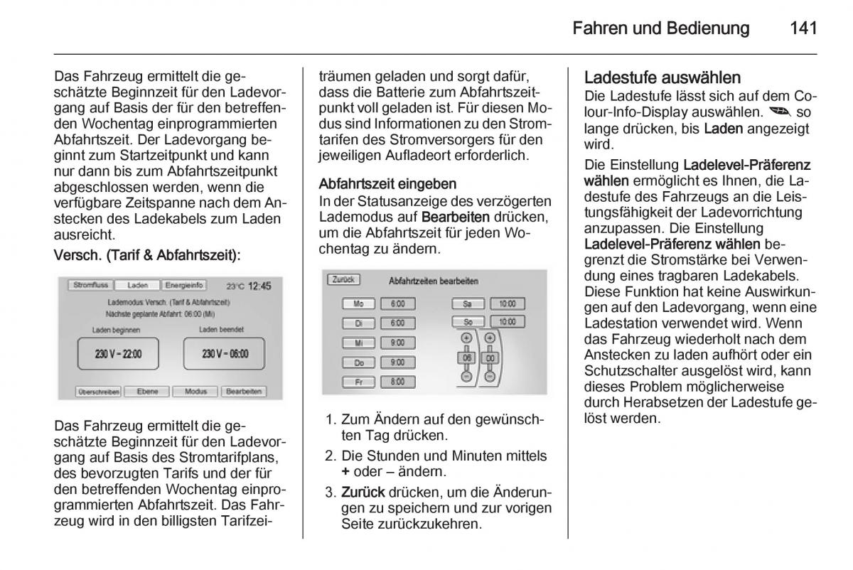 Opel Ampera Handbuch / page 143