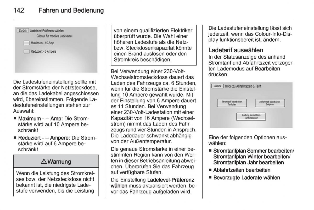 Opel Ampera Handbuch / page 144