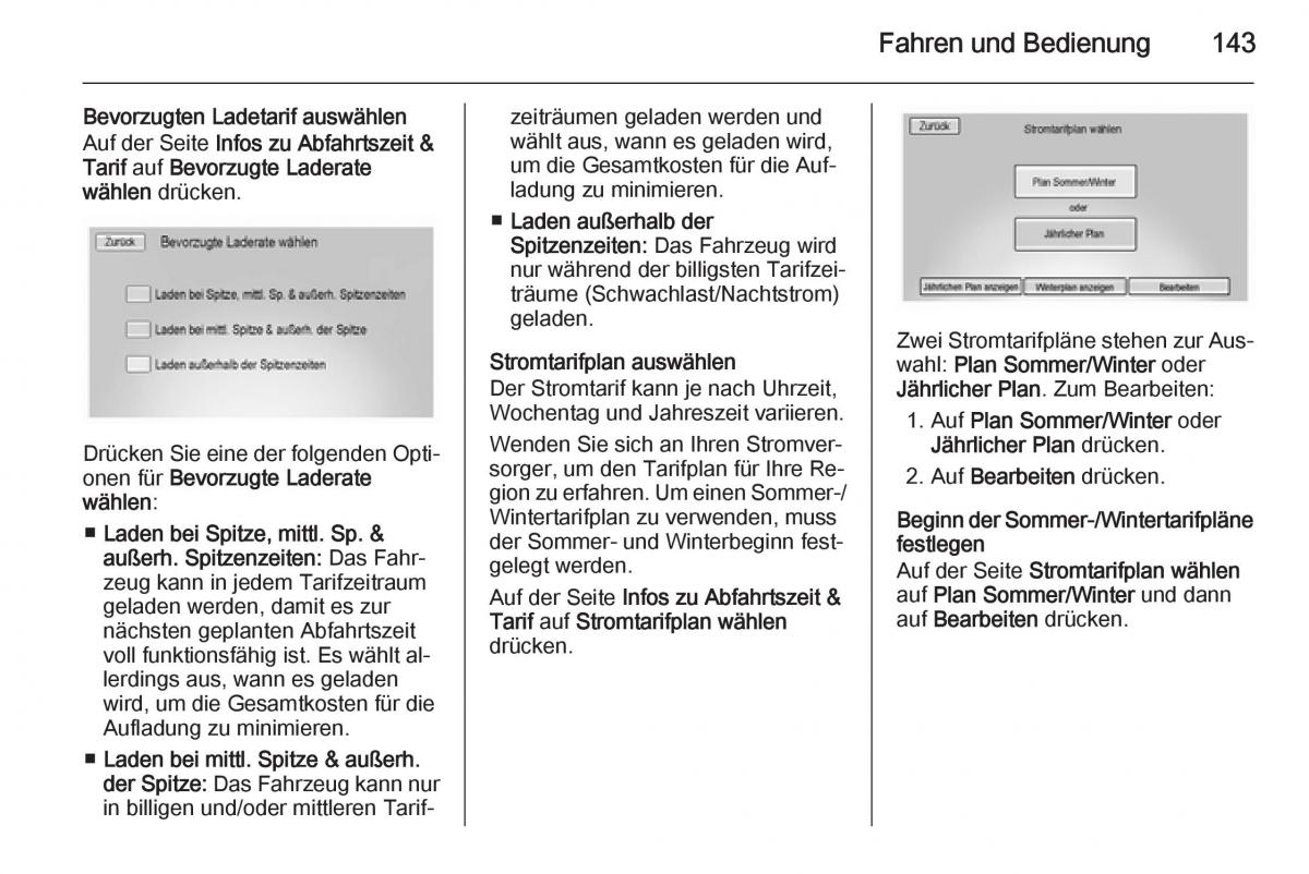 Opel Ampera Handbuch / page 145