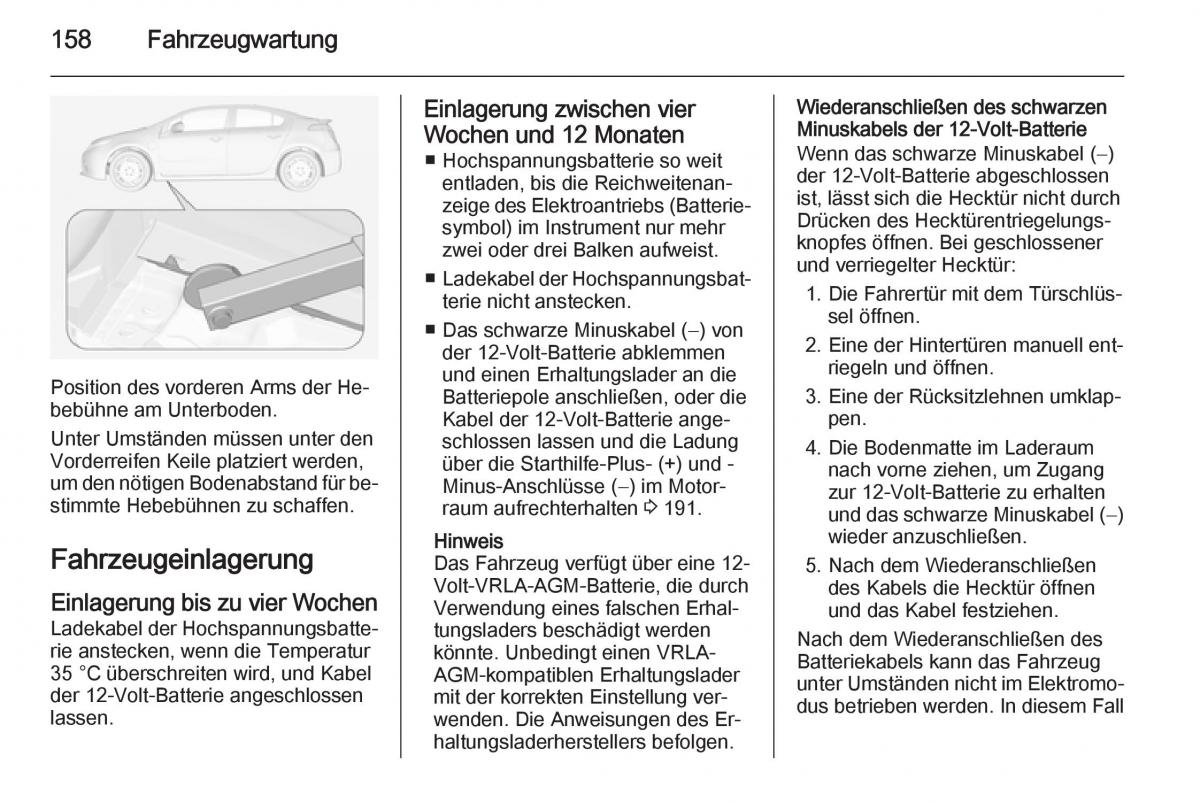 Opel Ampera Handbuch / page 160