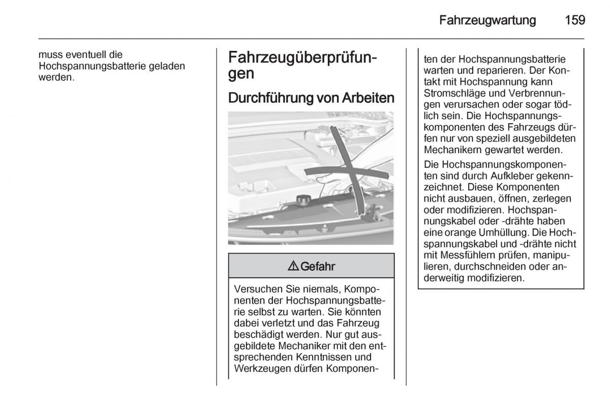 Opel Ampera Handbuch / page 161