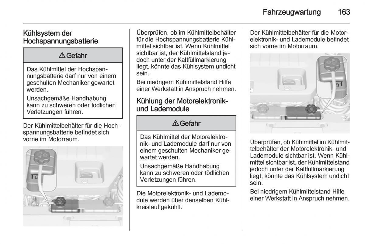 Opel Ampera Handbuch / page 165