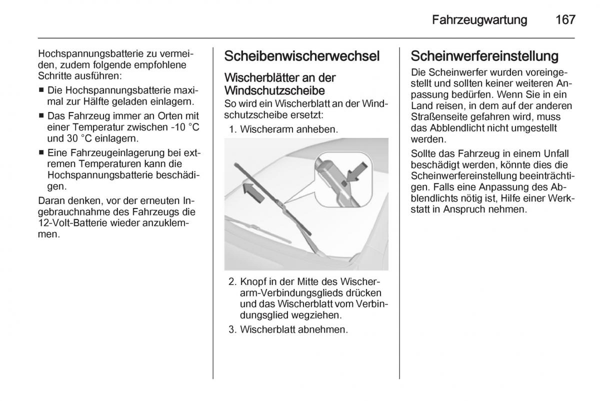 Opel Ampera Handbuch / page 169