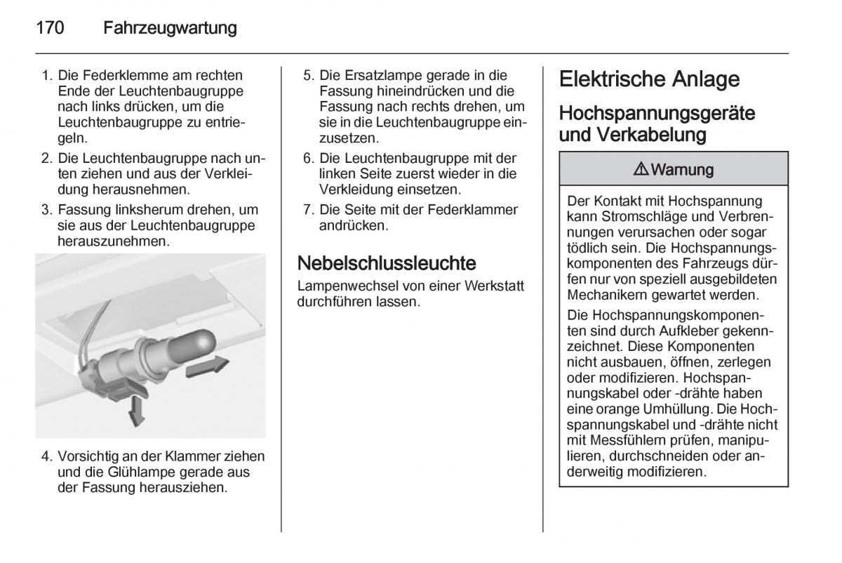 Opel Ampera Handbuch / page 172