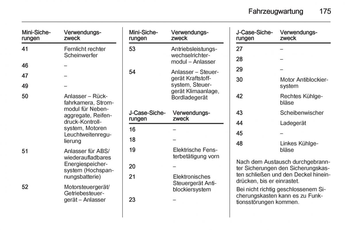 Opel Ampera Handbuch / page 177