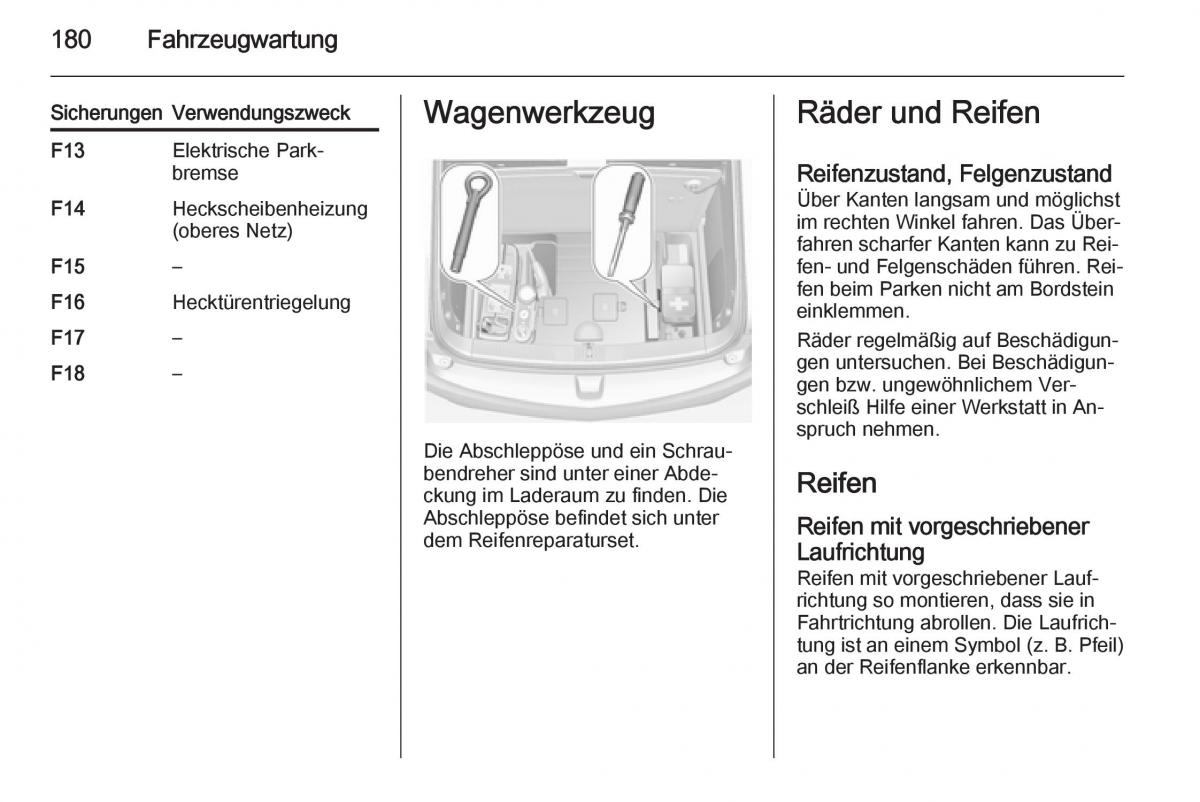 Opel Ampera Handbuch / page 182