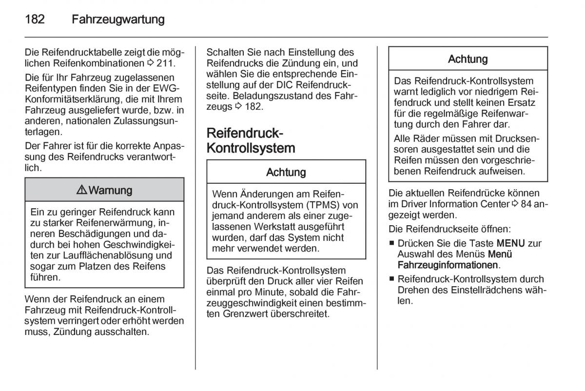 Opel Ampera Handbuch / page 184