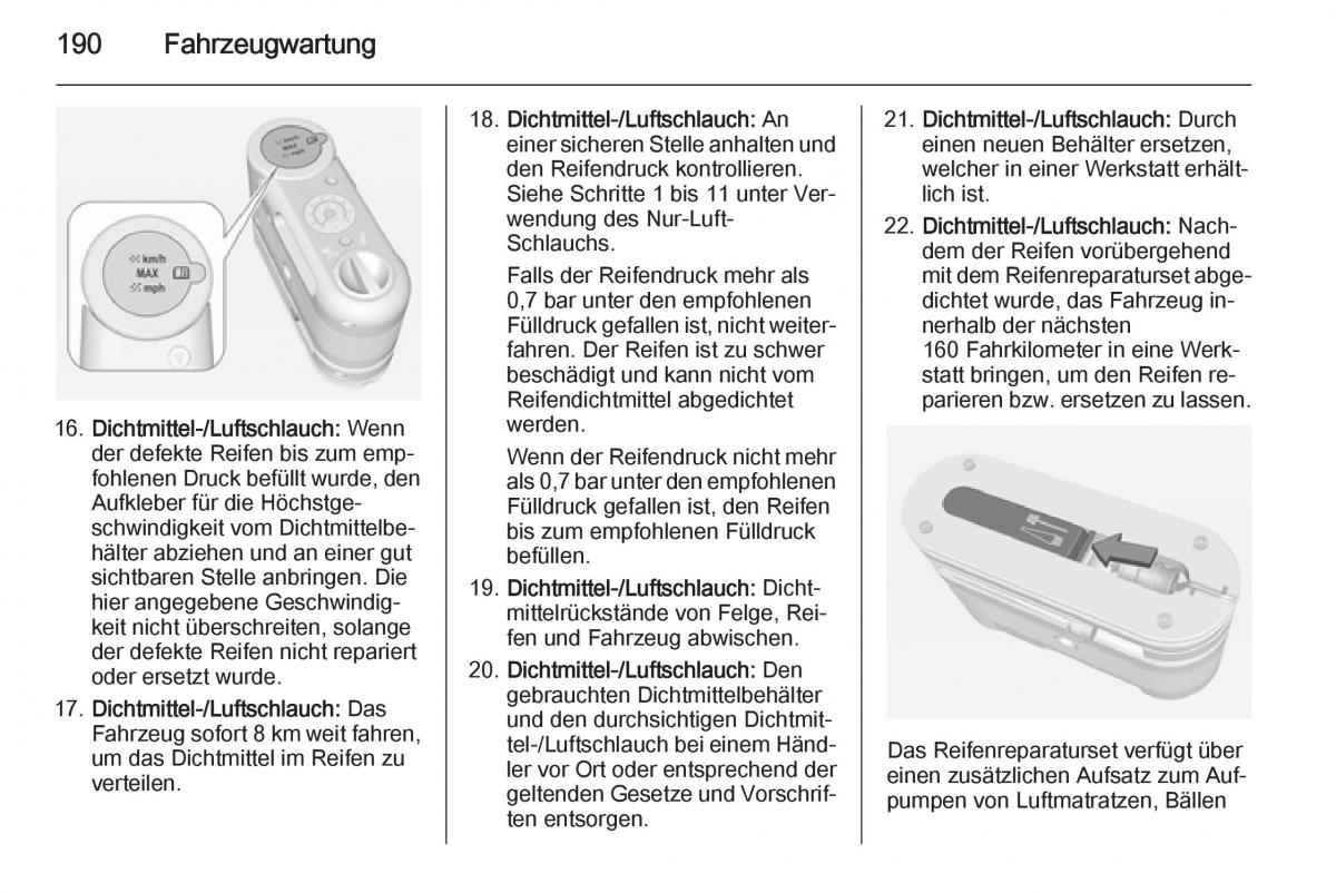 Opel Ampera Handbuch / page 192