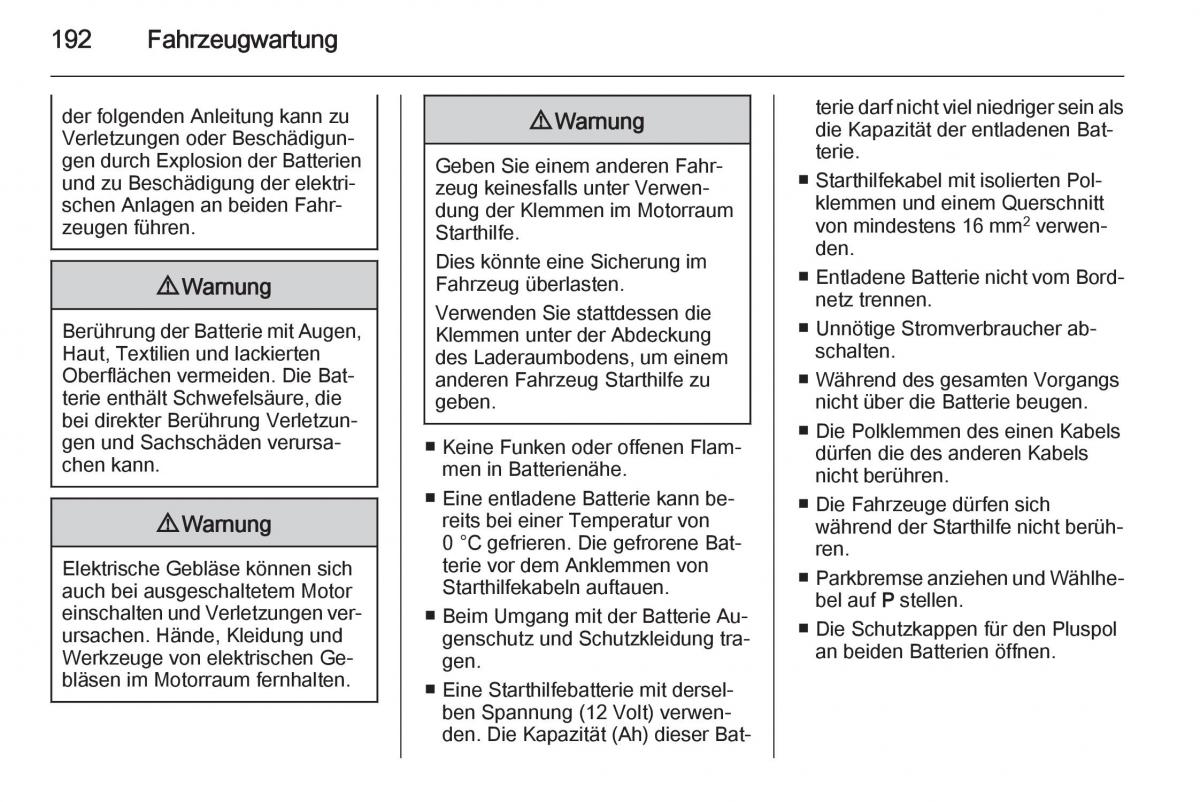 Opel Ampera Handbuch / page 194