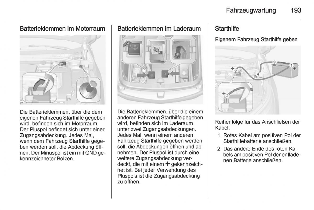 Opel Ampera Handbuch / page 195