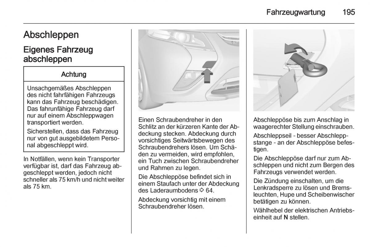 Opel Ampera Handbuch / page 197