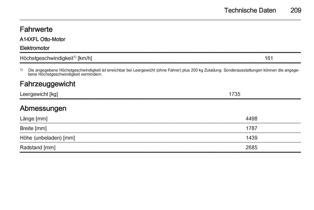 Opel Ampera Handbuch / page 211