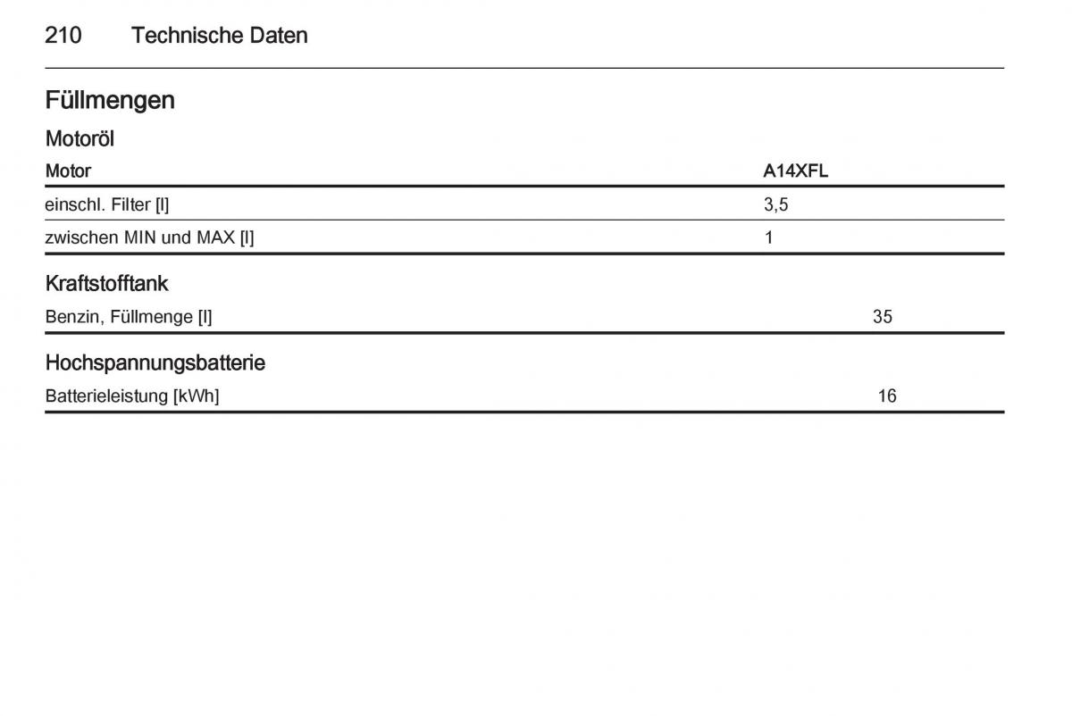 Opel Ampera Handbuch / page 212