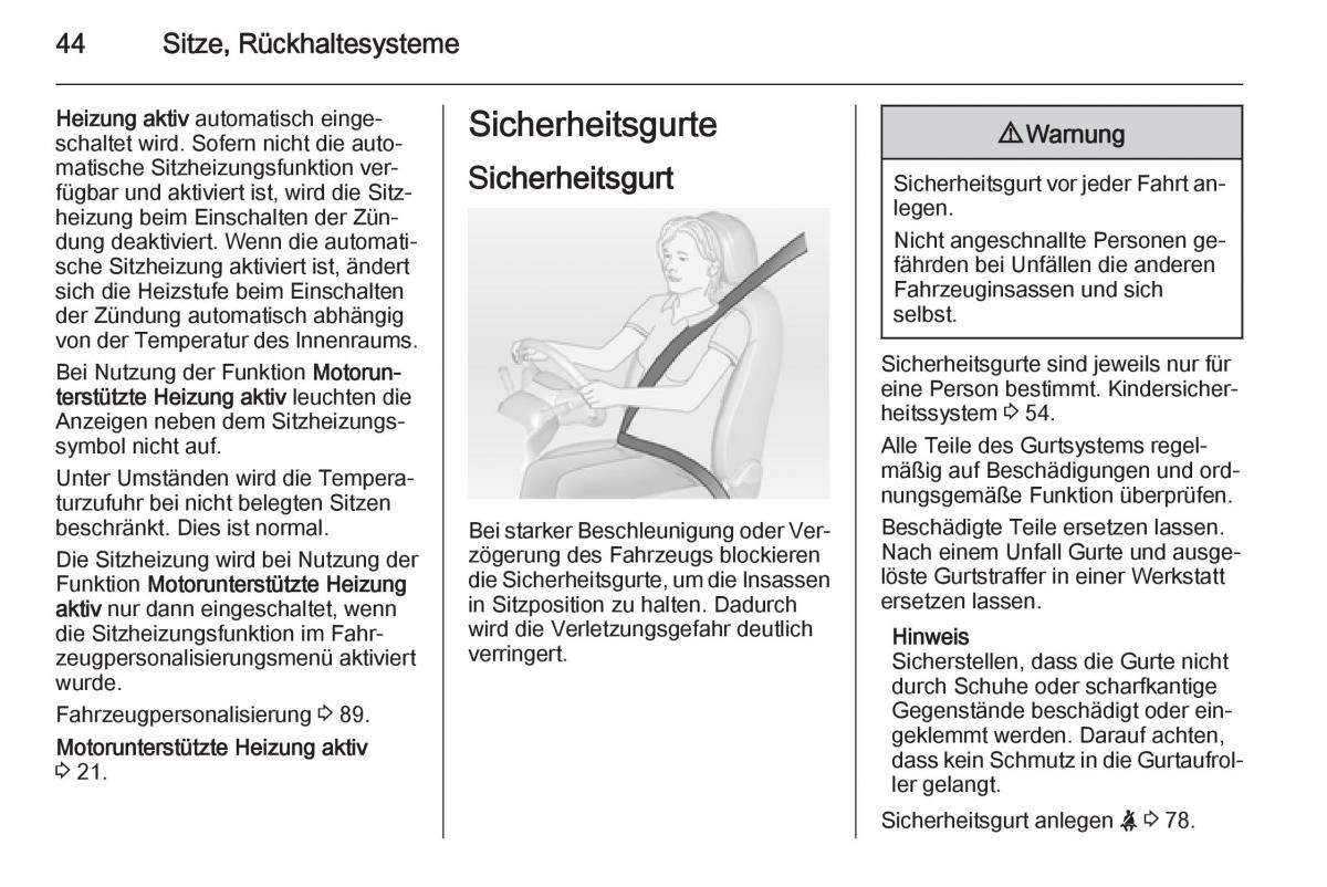 Opel Ampera Handbuch / page 46