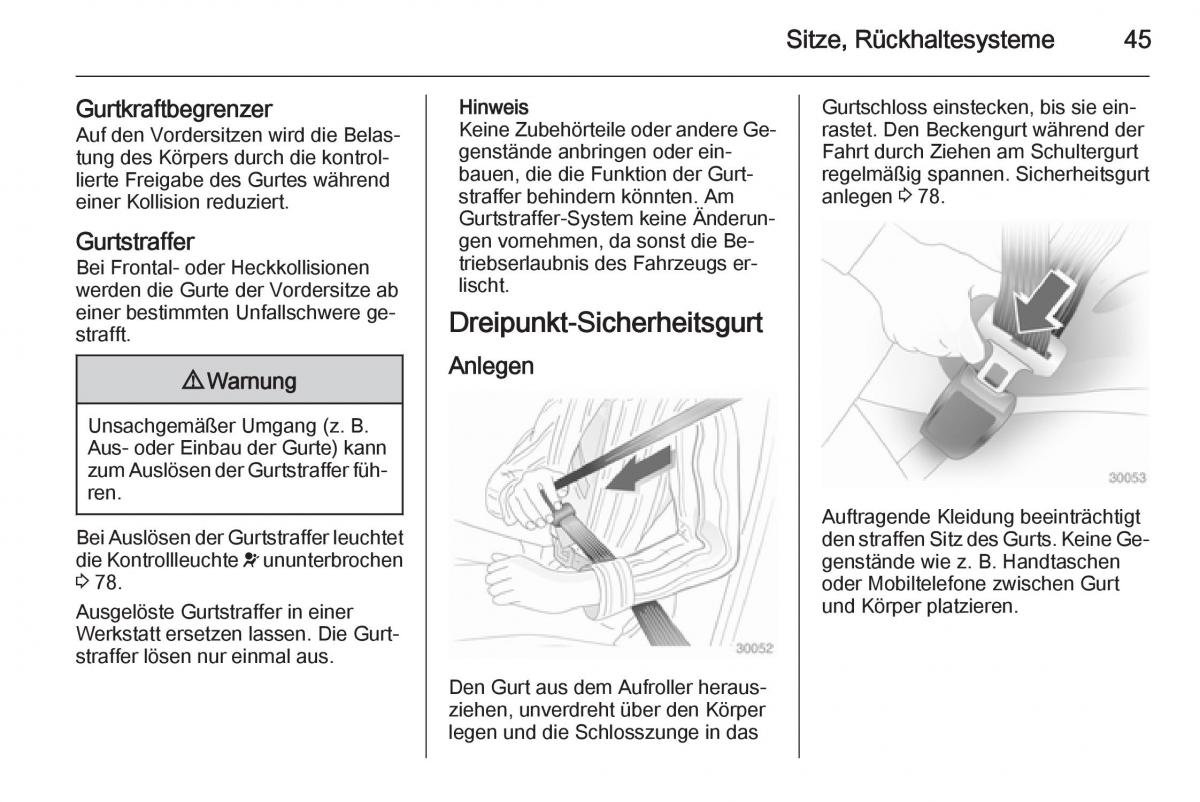 Opel Ampera Handbuch / page 47