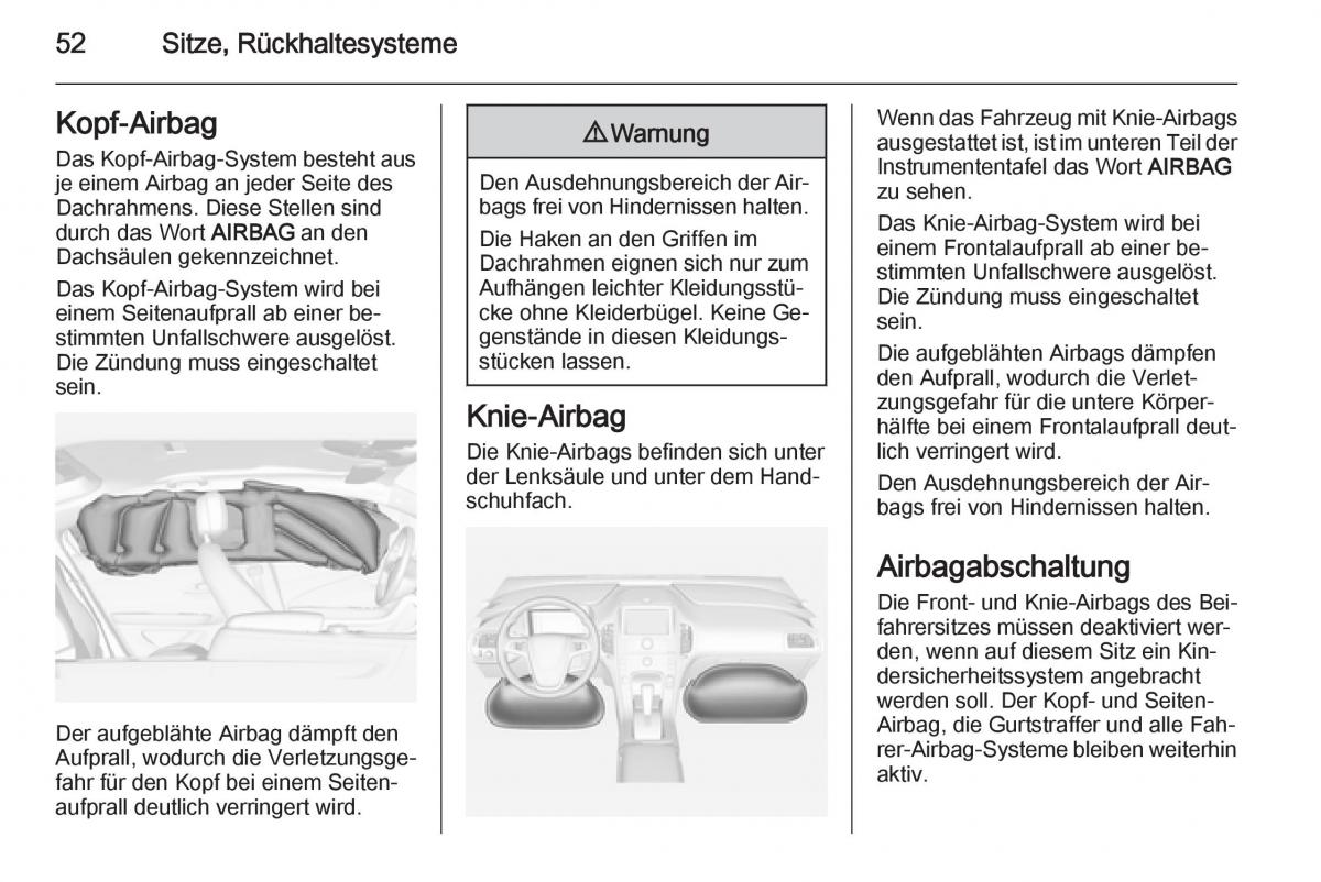 Opel Ampera Handbuch / page 54