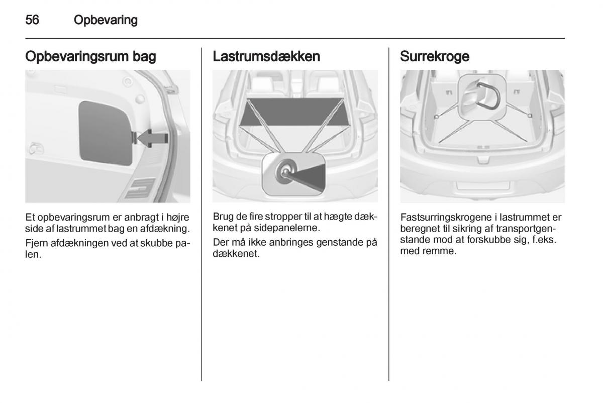 Opel Ampera Bilens instruktionsbog / page 58