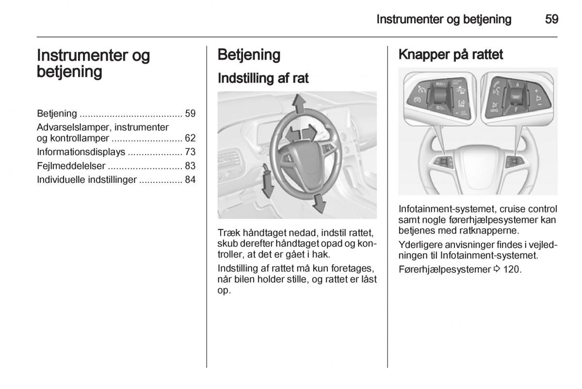 Opel Ampera Bilens instruktionsbog / page 61