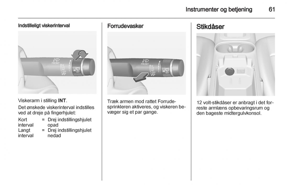 Opel Ampera Bilens instruktionsbog / page 63