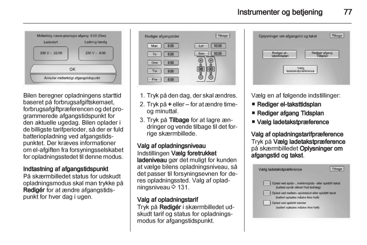 Opel Ampera Bilens instruktionsbog / page 79