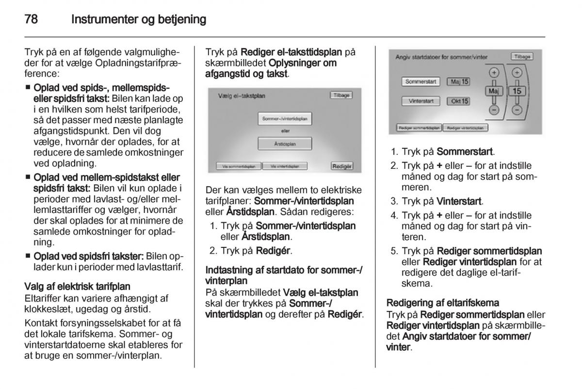 Opel Ampera Bilens instruktionsbog / page 80