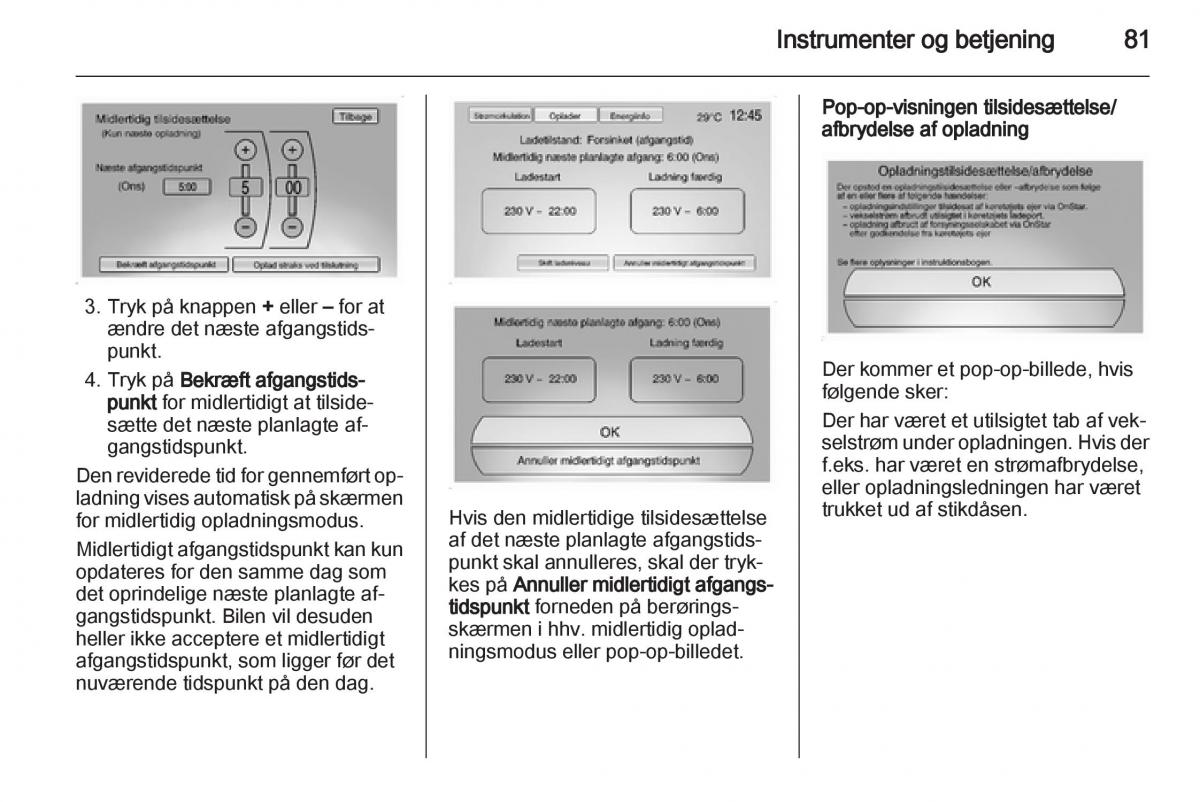 Opel Ampera Bilens instruktionsbog / page 83