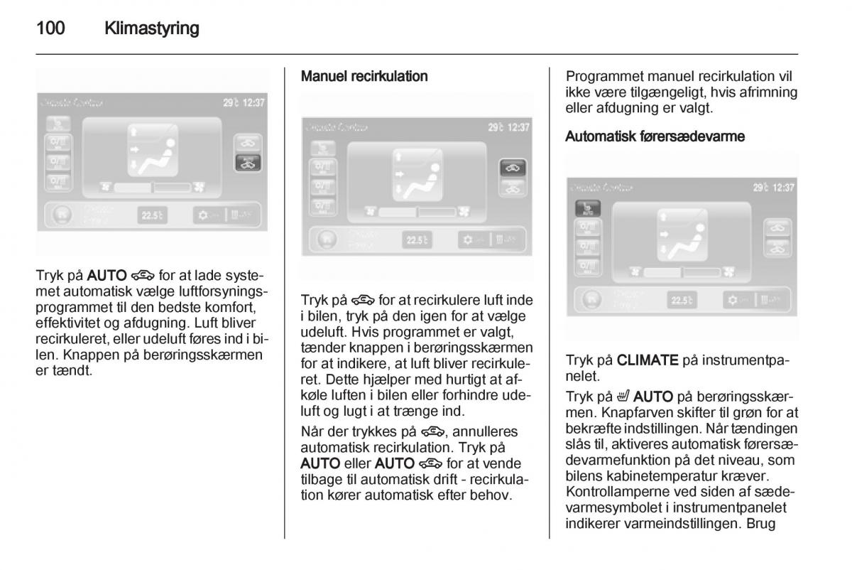 Opel Ampera Bilens instruktionsbog / page 102