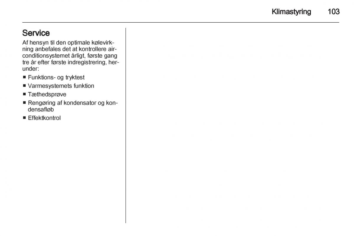 Opel Ampera Bilens instruktionsbog / page 105