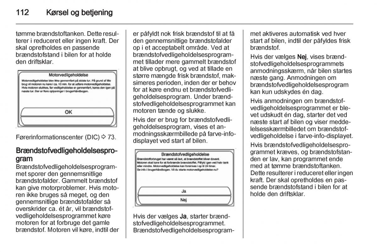 Opel Ampera Bilens instruktionsbog / page 114