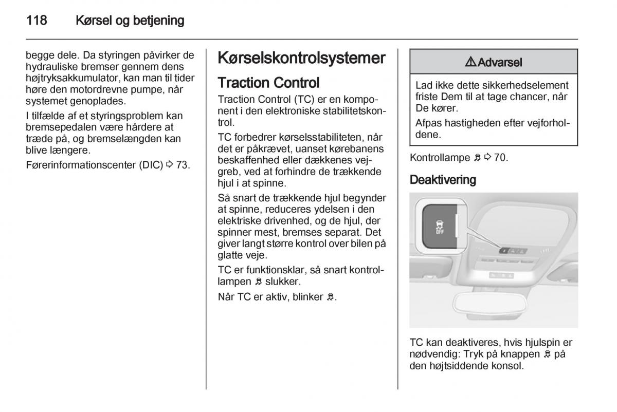 Opel Ampera Bilens instruktionsbog / page 120