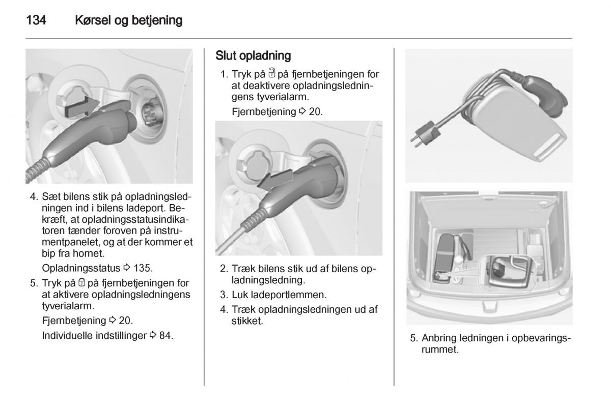 Opel Ampera Bilens instruktionsbog / page 136