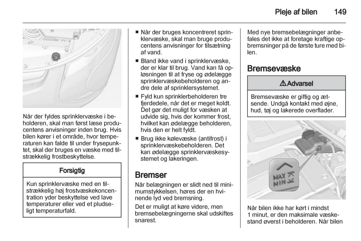 Opel Ampera Bilens instruktionsbog / page 151