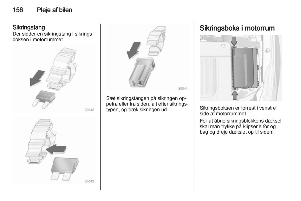 Opel Ampera Bilens instruktionsbog / page 158