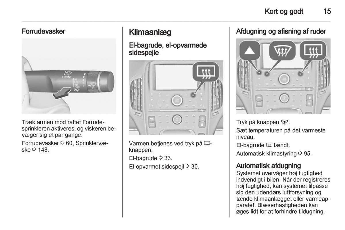 Opel Ampera Bilens instruktionsbog / page 17