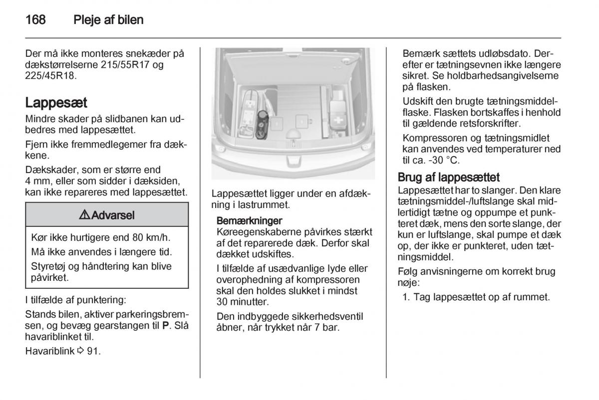 Opel Ampera Bilens instruktionsbog / page 170