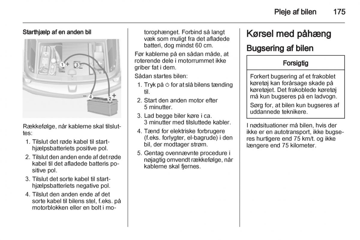 Opel Ampera Bilens instruktionsbog / page 177