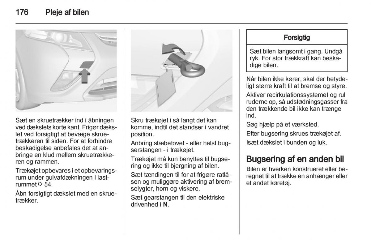 Opel Ampera Bilens instruktionsbog / page 178