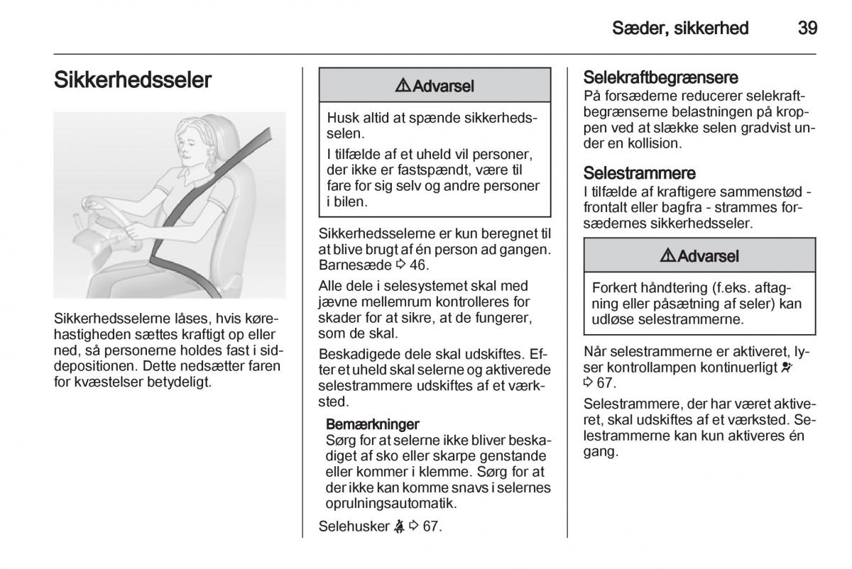 Opel Ampera Bilens instruktionsbog / page 41