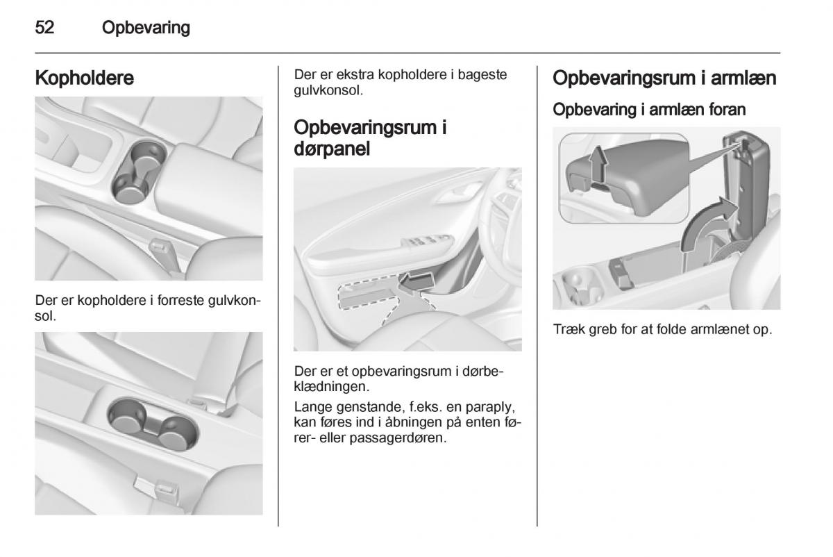 Opel Ampera Bilens instruktionsbog / page 54