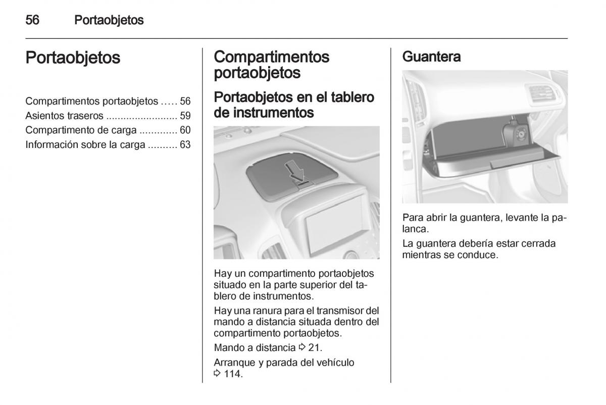 Opel Ampera manual del propietario / page 58