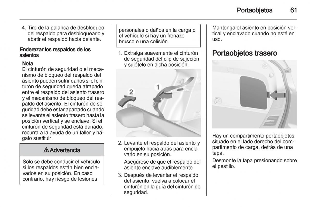 Opel Ampera manual del propietario / page 63