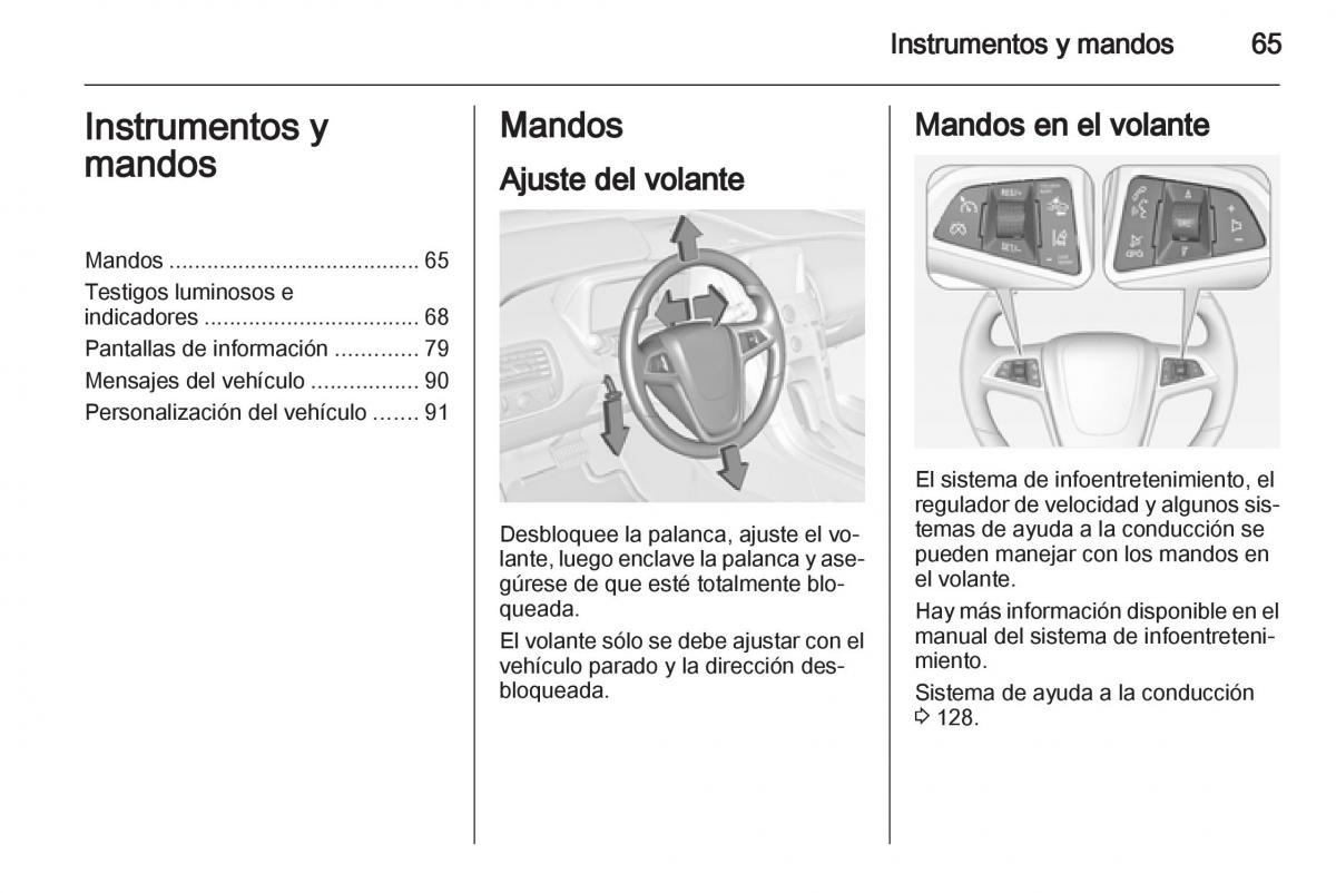 Opel Ampera manual del propietario / page 67