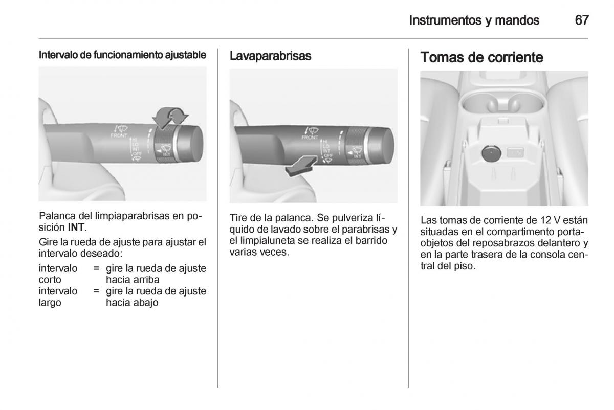 Opel Ampera manual del propietario / page 69