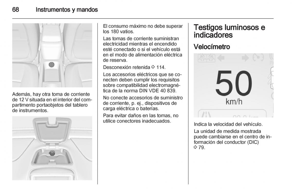 Opel Ampera manual del propietario / page 70