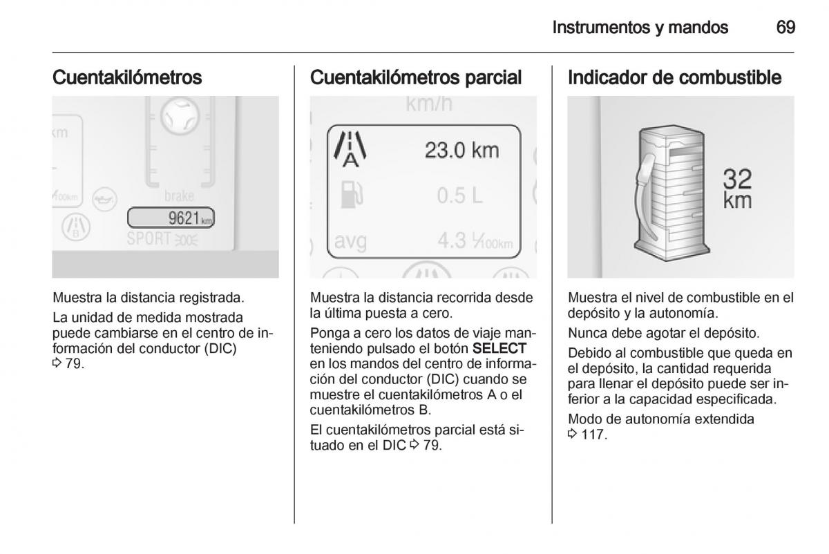 Opel Ampera manual del propietario / page 71