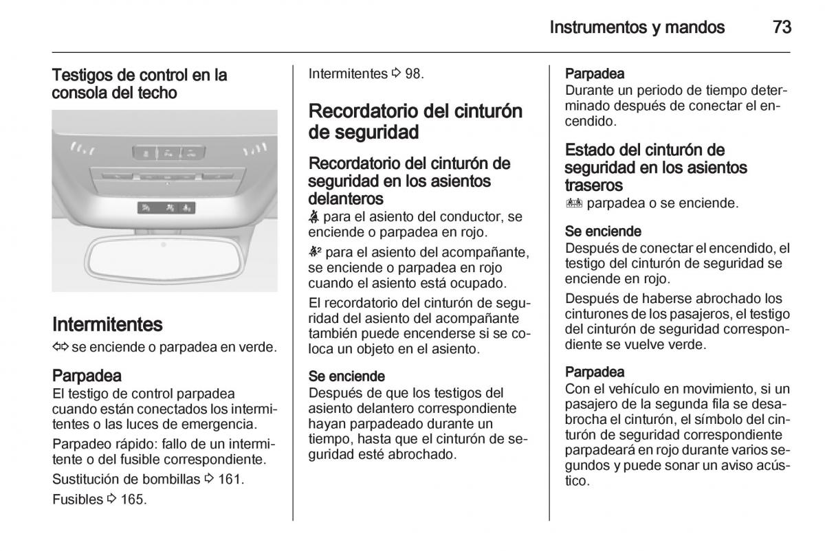 Opel Ampera manual del propietario / page 75