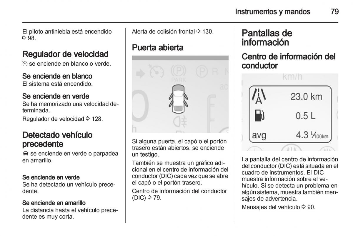 Opel Ampera manual del propietario / page 81